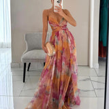 Giselle™ - Czarujące maxi sukienka w kwiatowy wzór