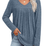 Helle™ | Sweter dziany z dekoltem w serek