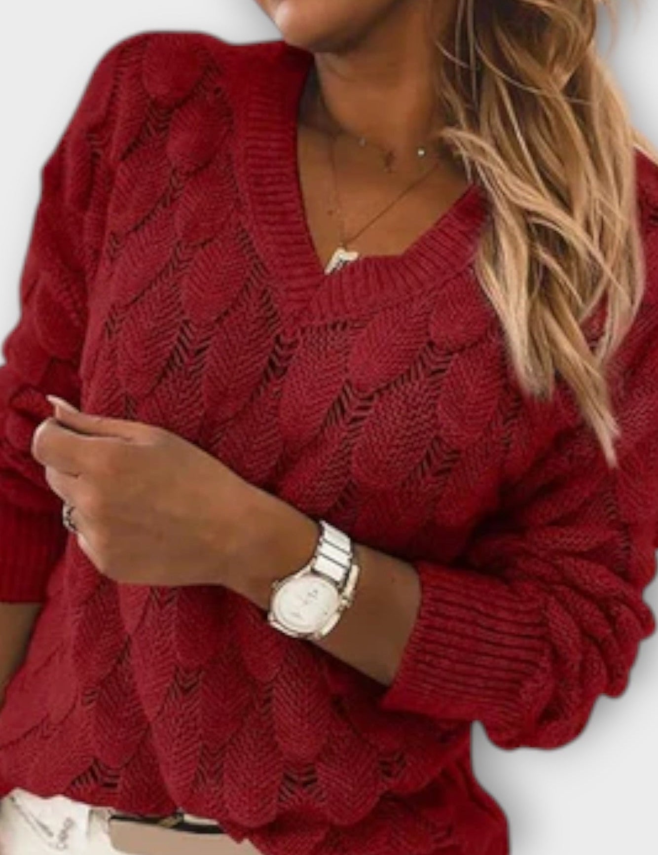 Agnes | Sweter z dekoltem w serek