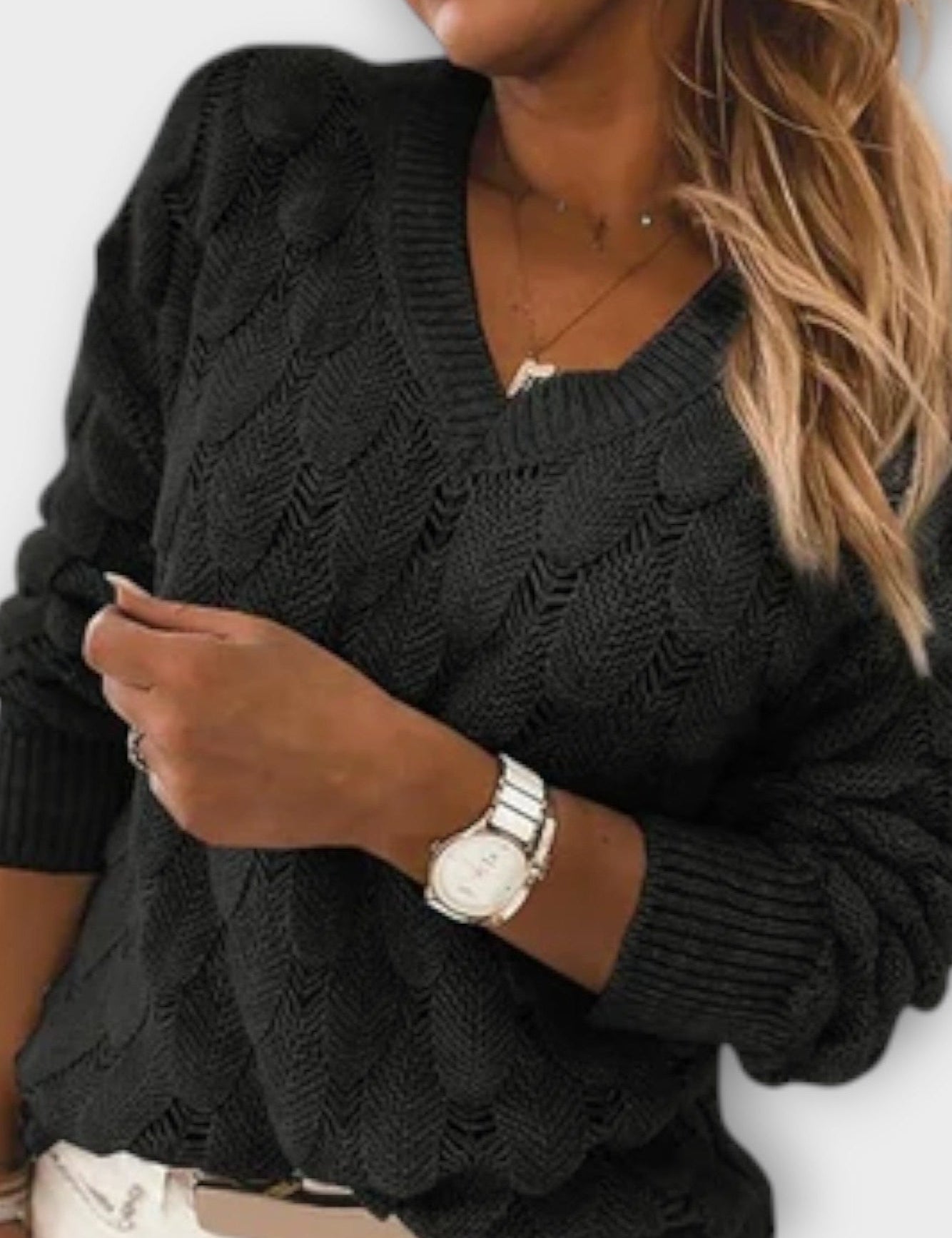 Agnes | Sweter z dekoltem w serek