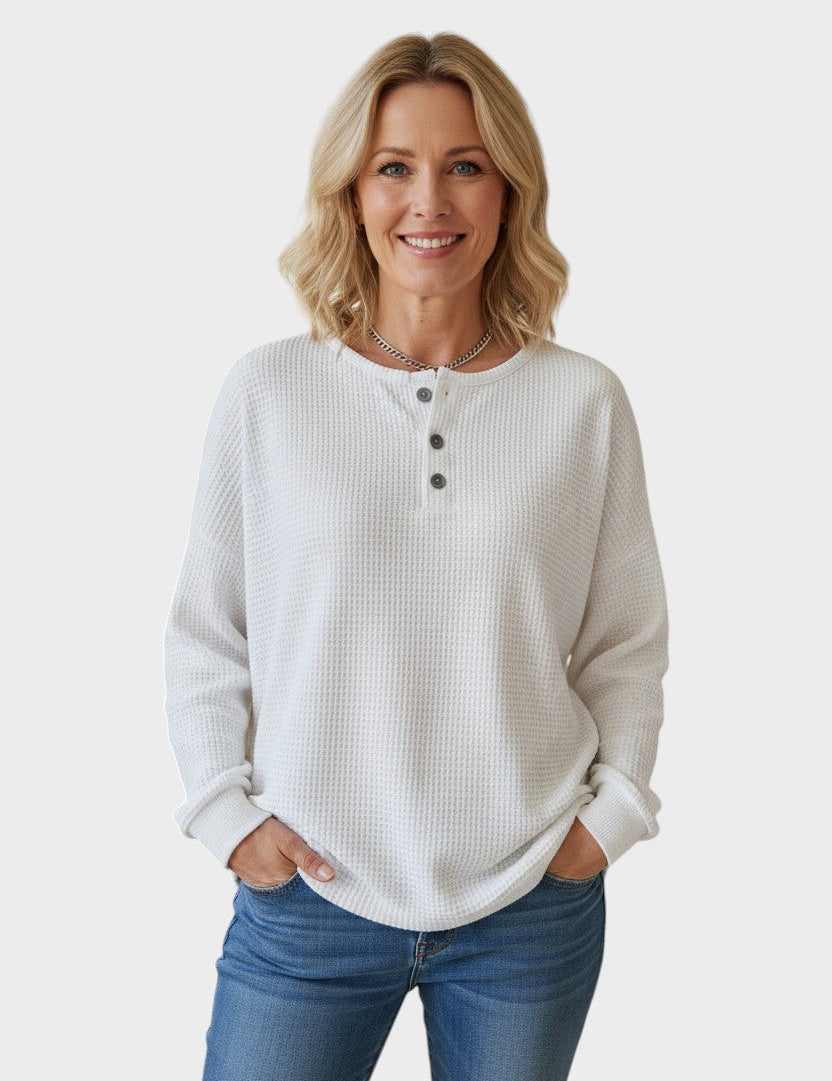 Helle™ | Sweter w splot wafelowy