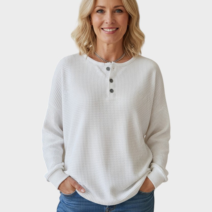 Helle™ | Sweter w splot wafelowy