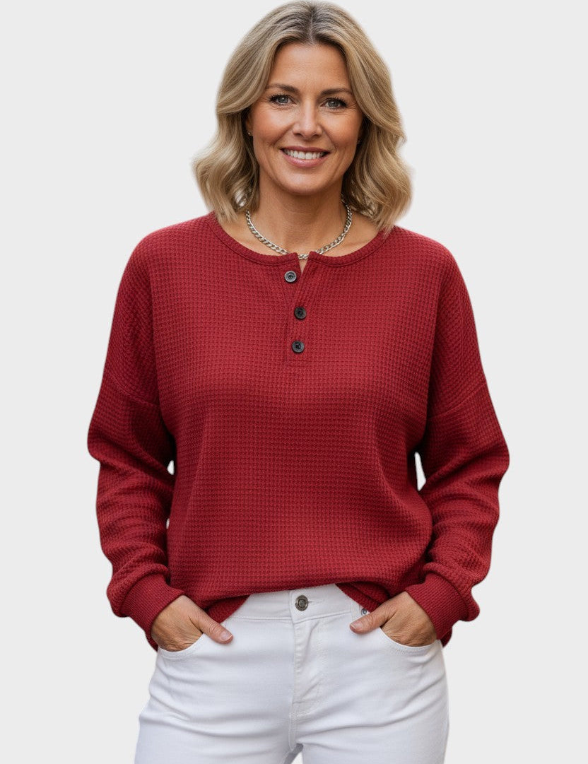 Helle™ | Sweter w splot wafelowy