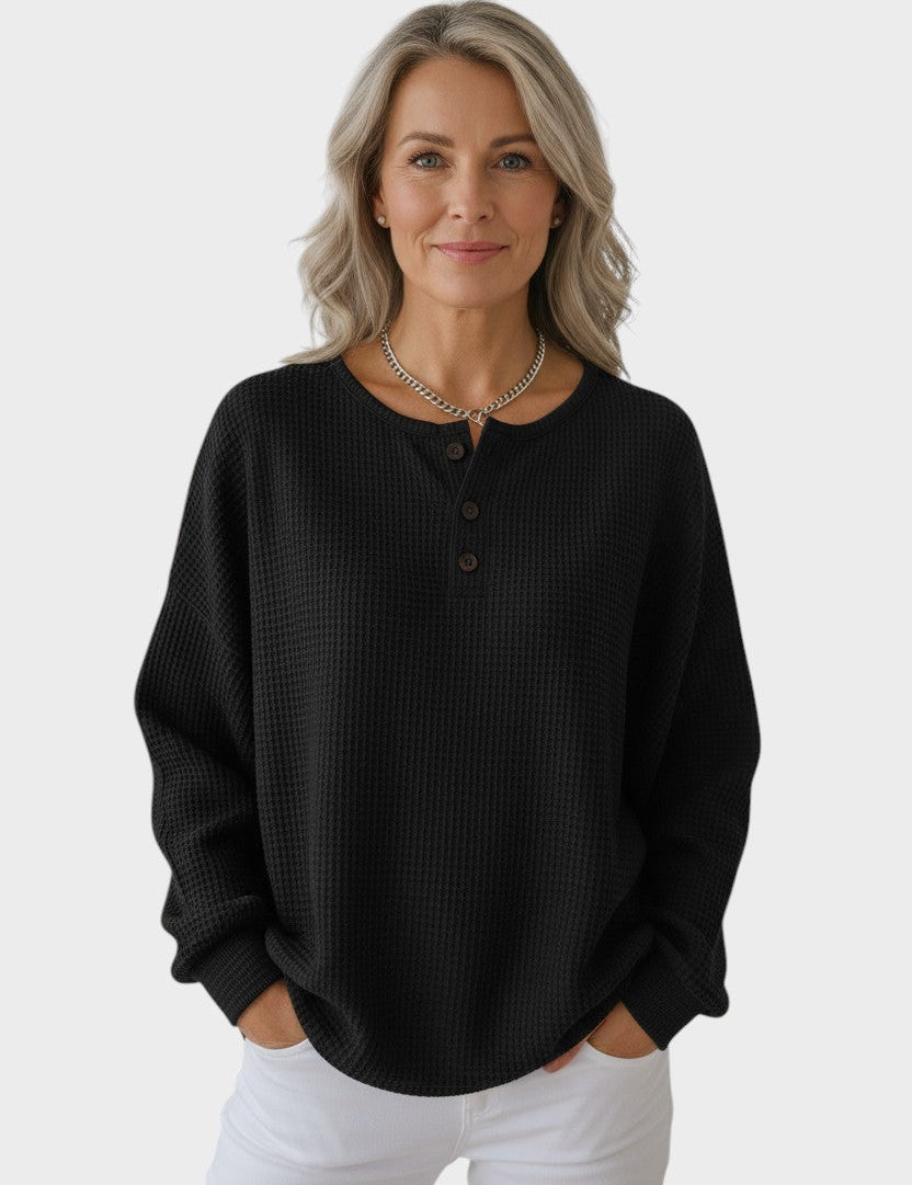 Helle™ | Sweter w splot wafelowy