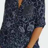 Johanne | Niebieska Kwiatowa Bluzka