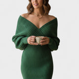 Klara™ | Elegancka Sukienka Kopertowa z Dekoltem w Serek