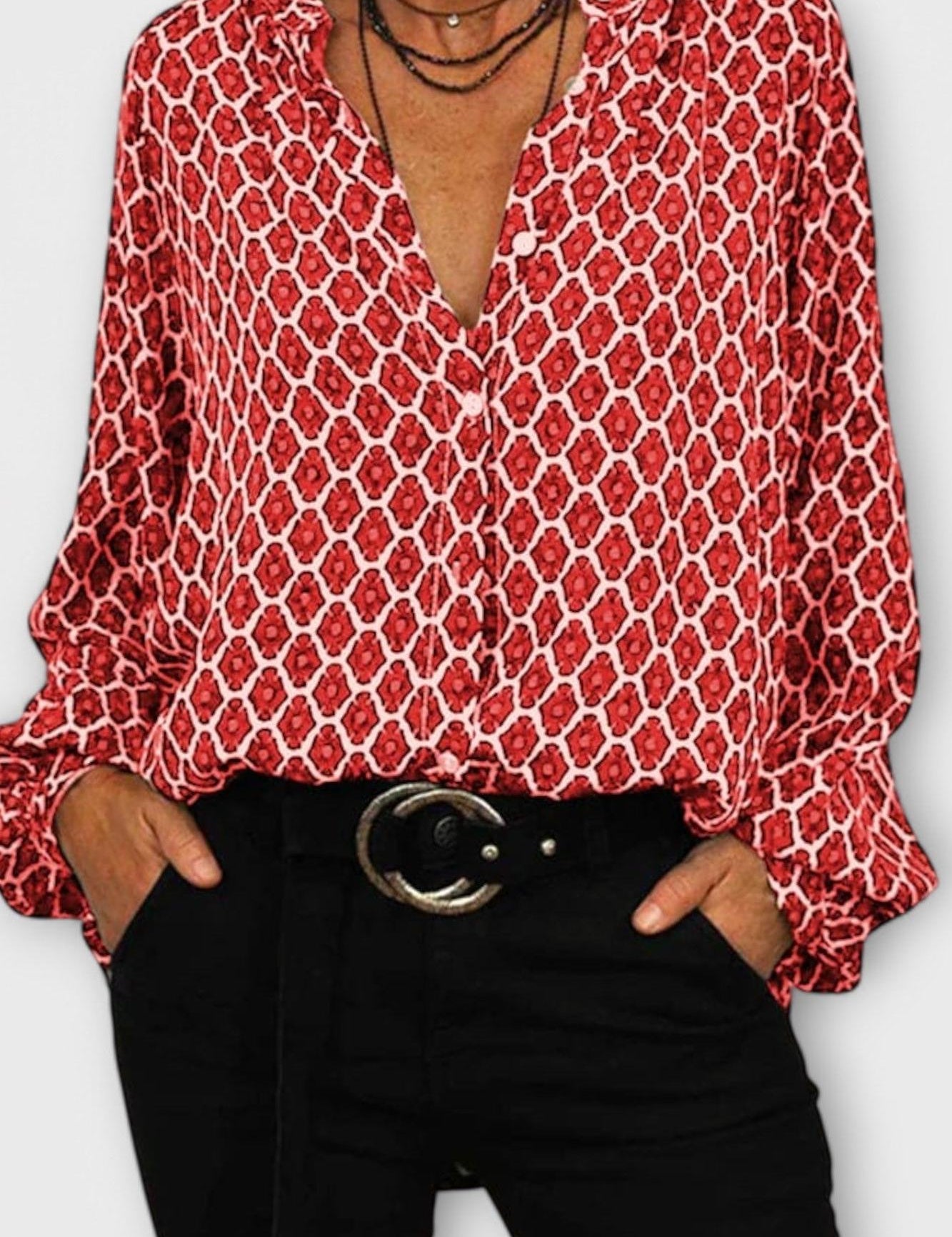 Pernille | Koszulka z dekoltem w serek