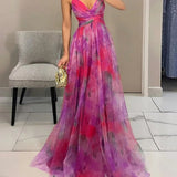 Giselle™ - Czarujące maxi sukienka w kwiatowy wzór