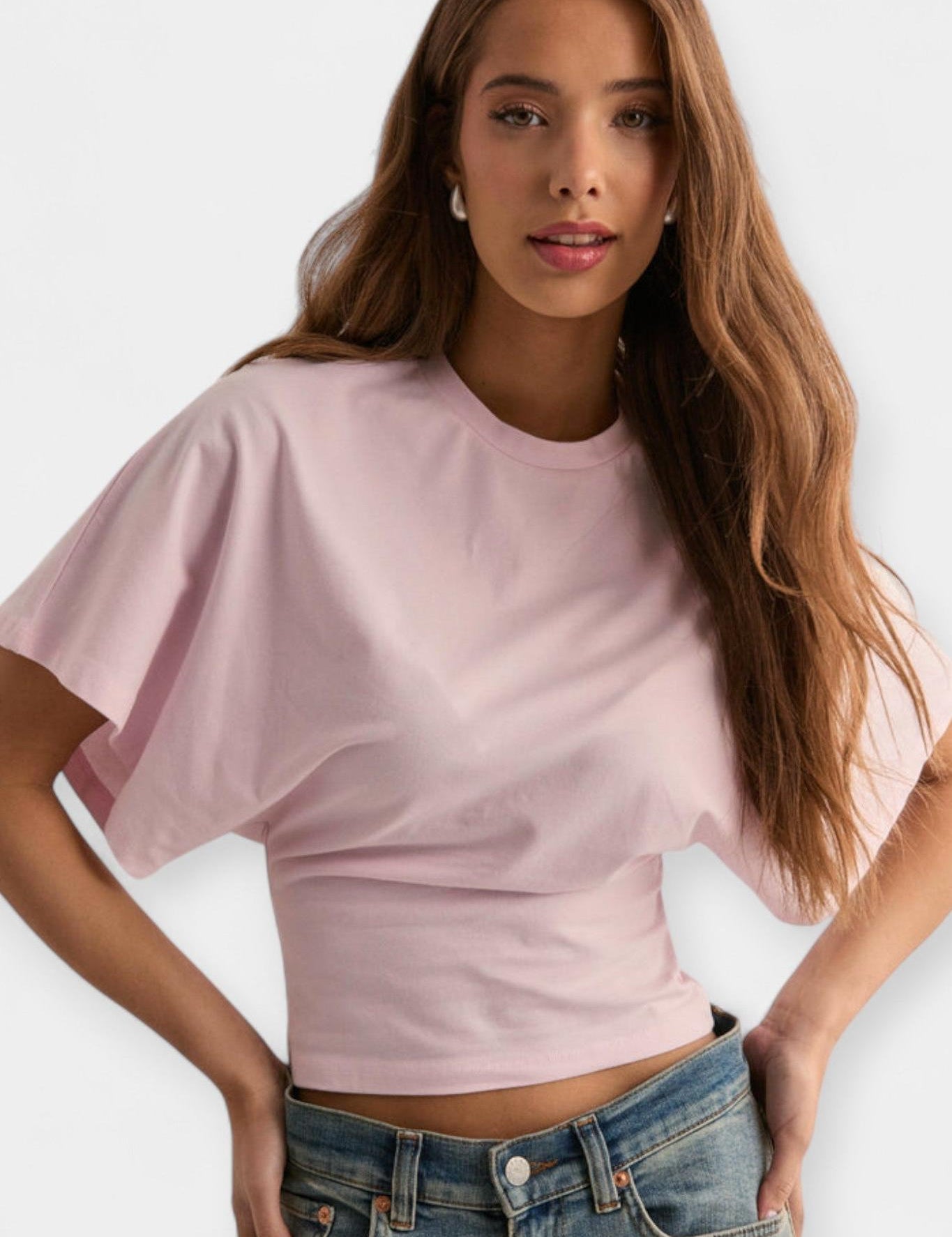Sofia | T-shirt z Oversized Rękawami