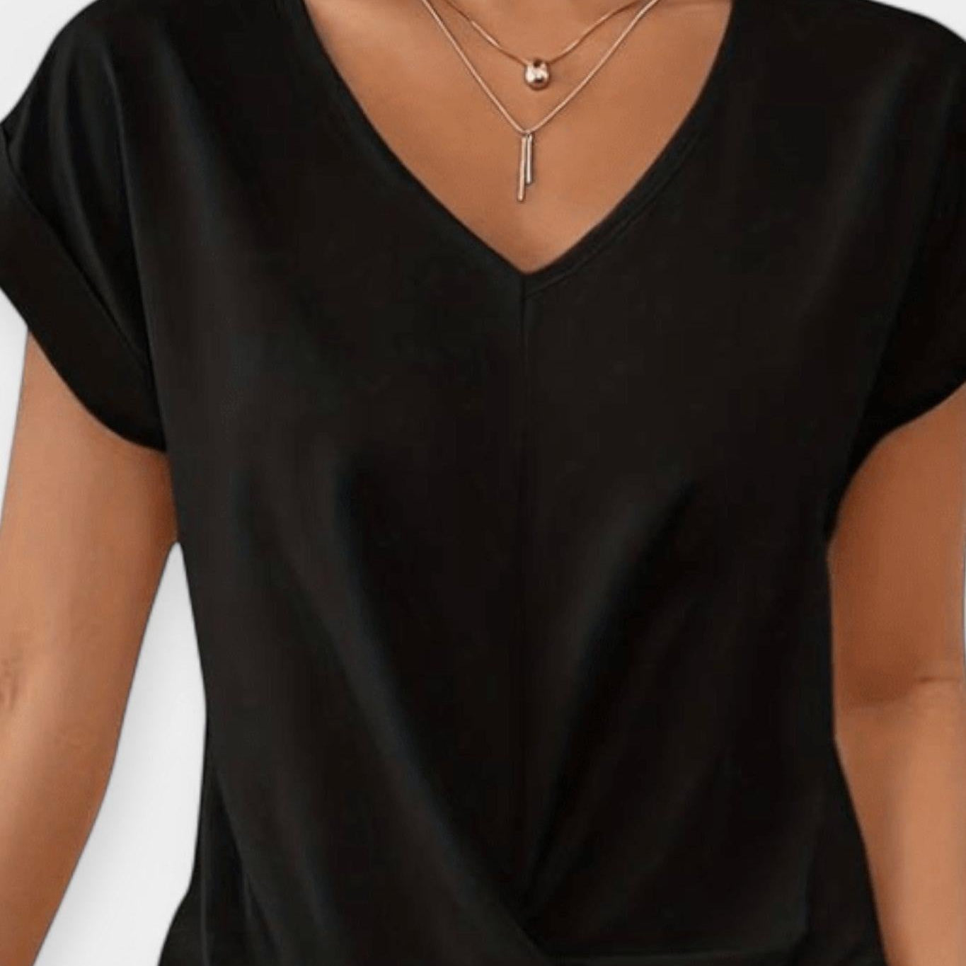 Stine | Bluzka z dekoltem w serek