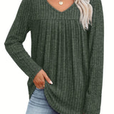 Helle™ | Sweter dziany z dekoltem w serek